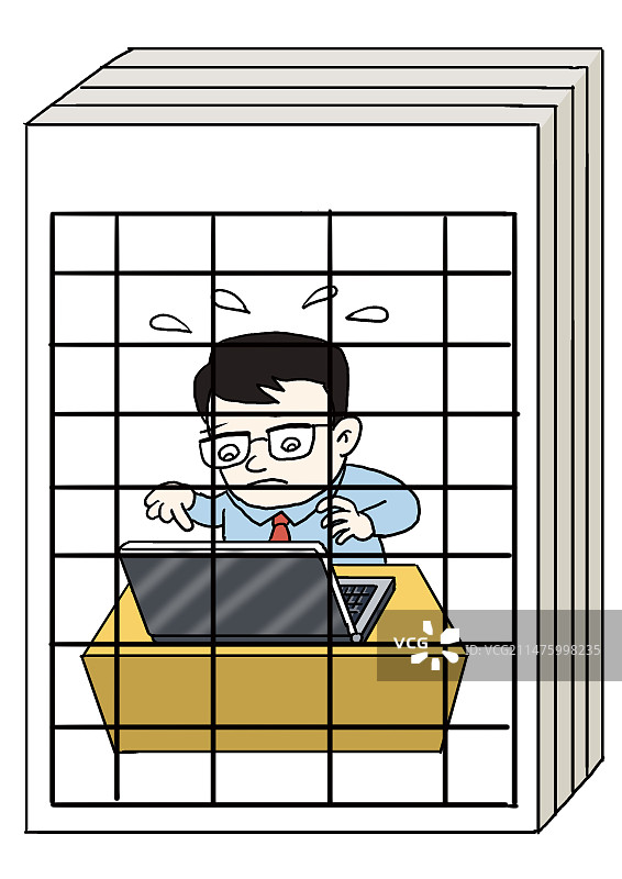 基层工作人员被囚禁在各项报表工作中图片素材