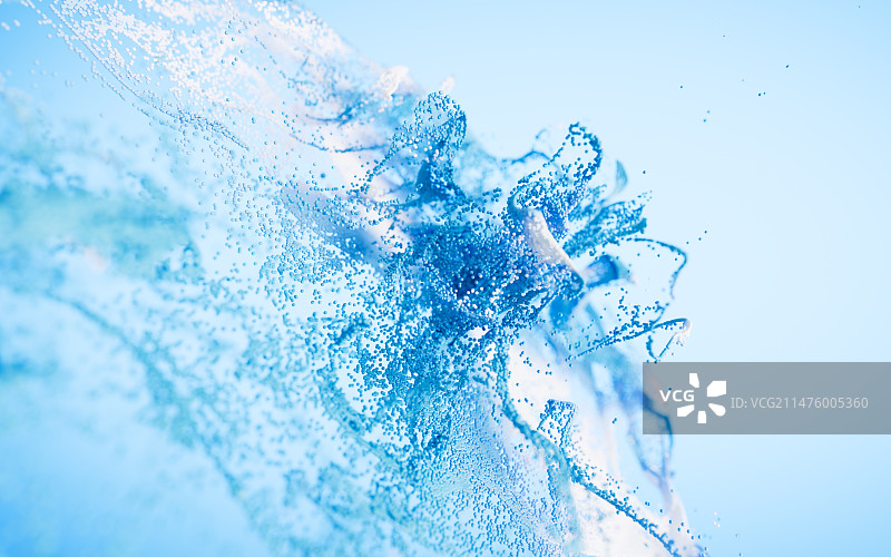 流动溶解的粒子3D渲染图片素材