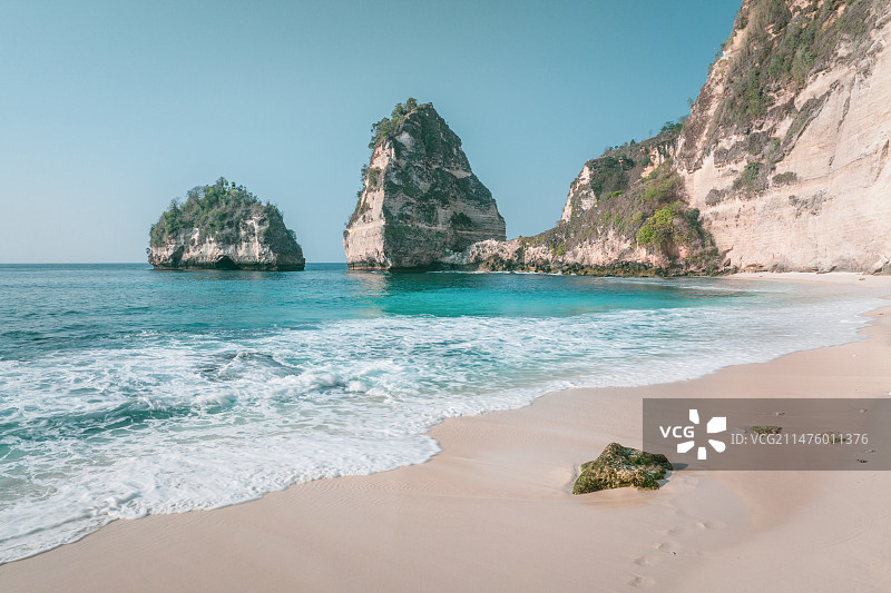 印尼巴厘佩妮达岛钻石海滩自然风光图片素材