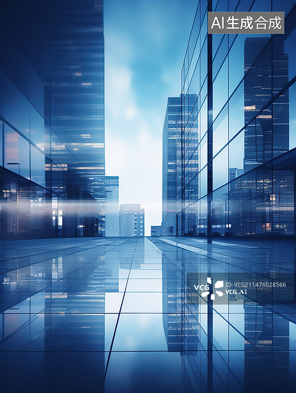 【AI数字艺术】现代城市建筑与广场图片素材