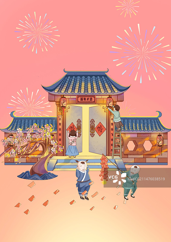 贴春联图片素材