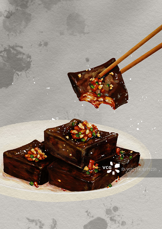湖南长沙美食臭豆腐图片素材