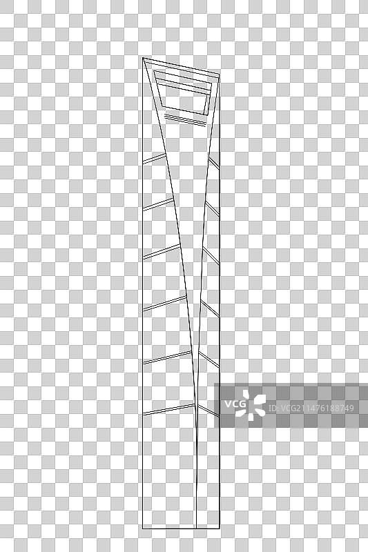 上海环球金融中心线稿图片素材