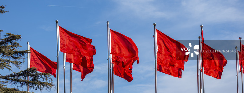 红旗蓝天天空图片素材