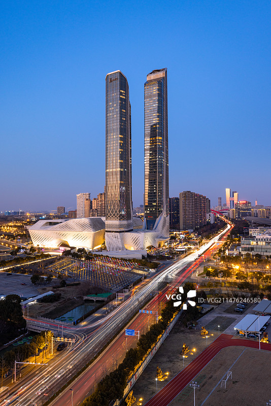 南京青奥中心双塔楼图片素材