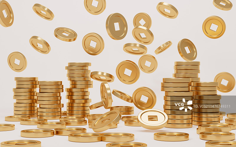 养老金概念3D插画图片素材