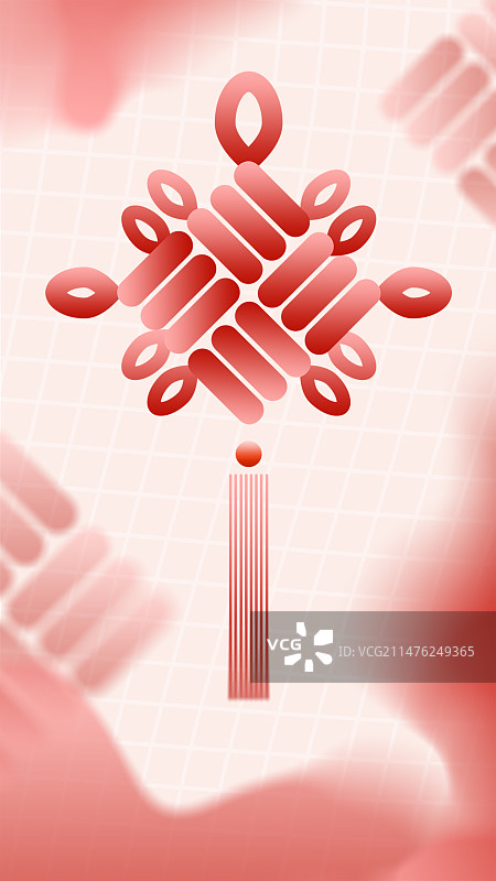 弥散风中国结春节庆祝背景图片素材