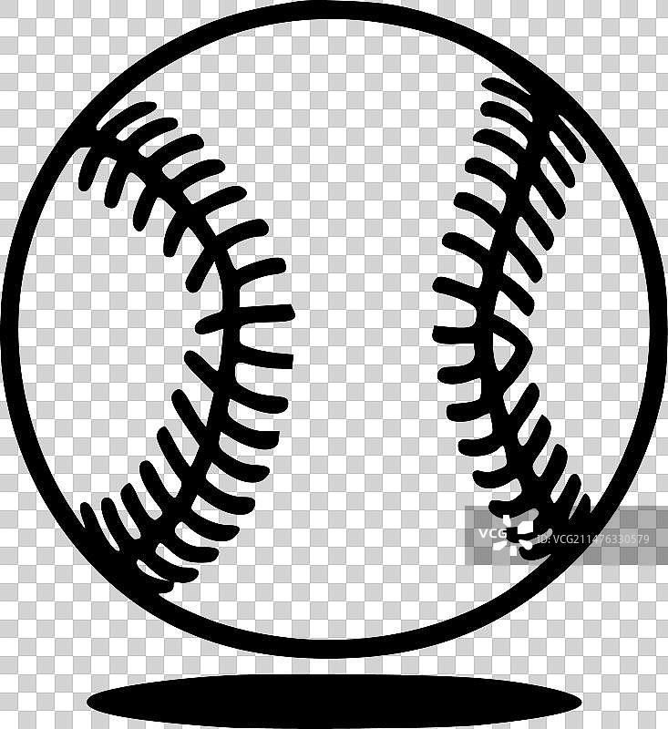 黑白棒球图标图片素材