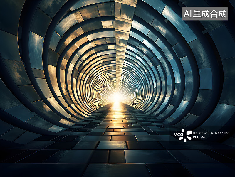 【AI数字艺术】时空隧道图片素材