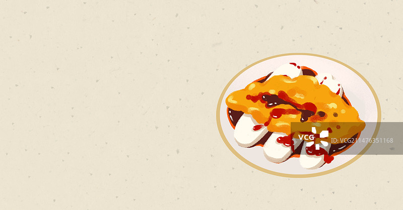 排骨年糕上海美食特色小吃油炸图片素材