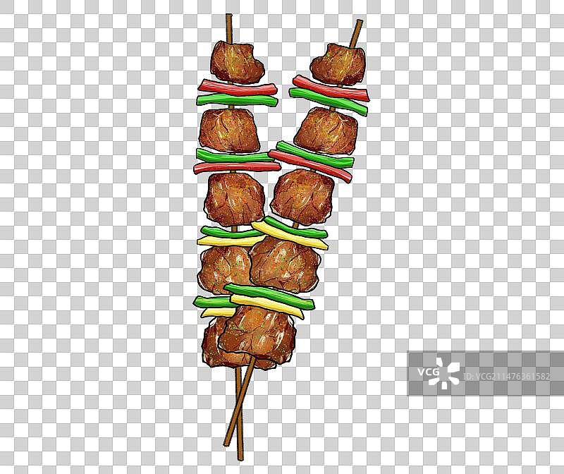 牛肉烧烤元素烤牛肉串素材烤串图片素材