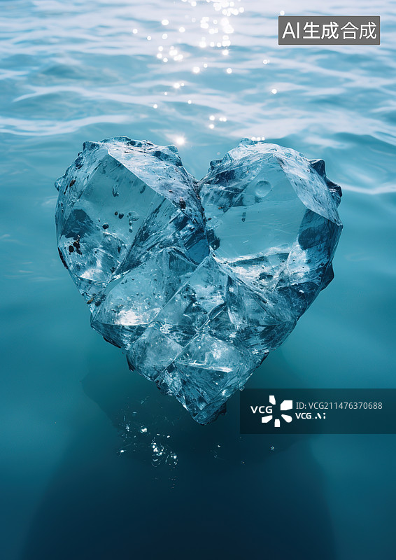【AI数字艺术】钻石沙滩上的冰块图片素材