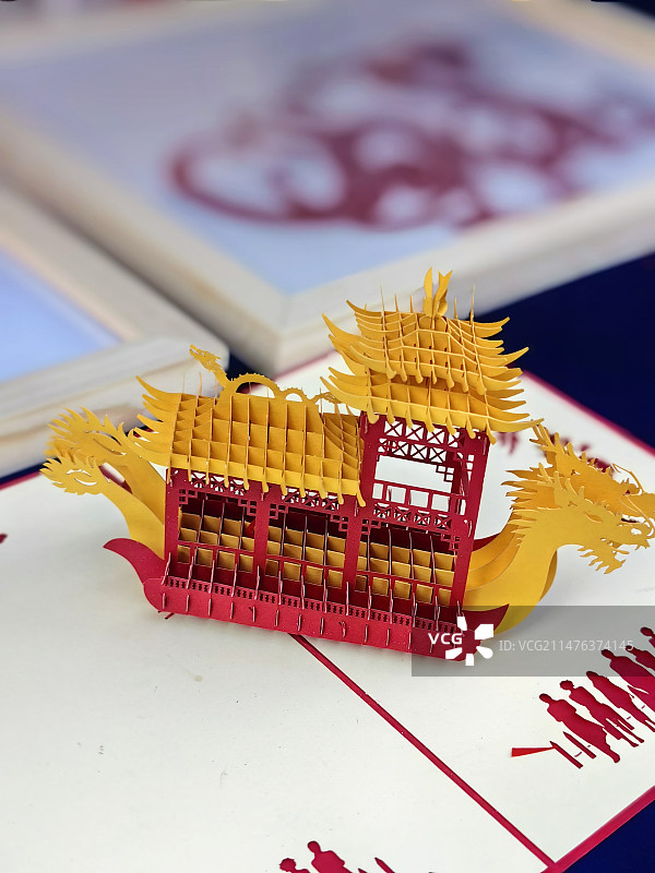 非遗立体剪纸图片素材