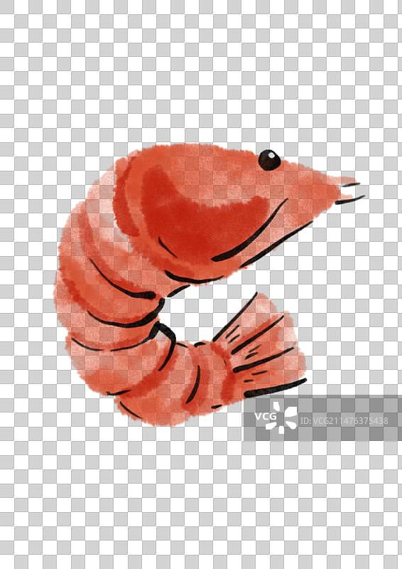 水墨风海南美食插画元素-海鲜面图片素材