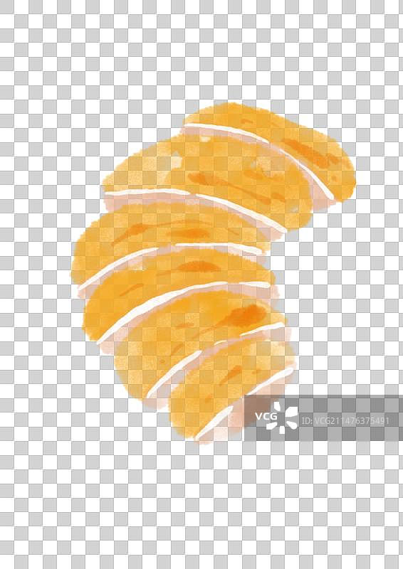 水墨风海南美食插画元素-海南鸡饭图片素材