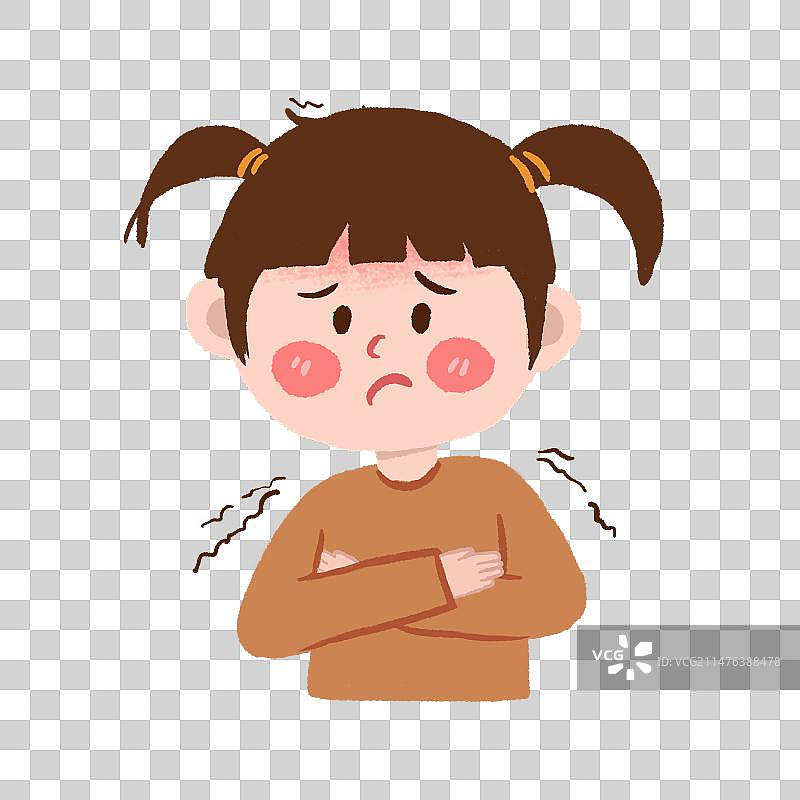 有流感症状的儿童图片素材