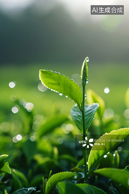 【AI数字艺术】茶叶 茶园图片素材