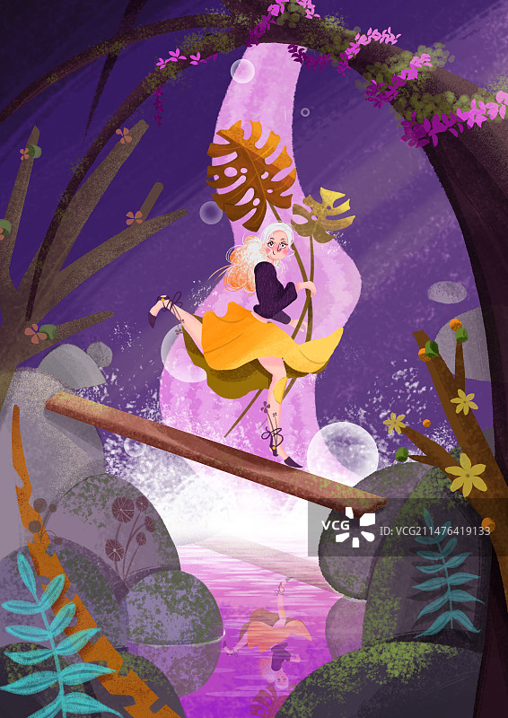 纵然长大 我的内心也留有一页绘本里的森林图片素材