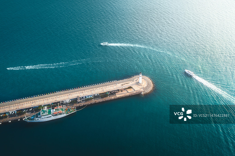 青岛浮山湾情人坝码头图片素材