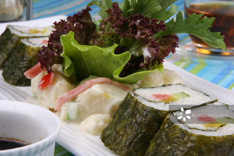 寿司土豆沙拉图片素材