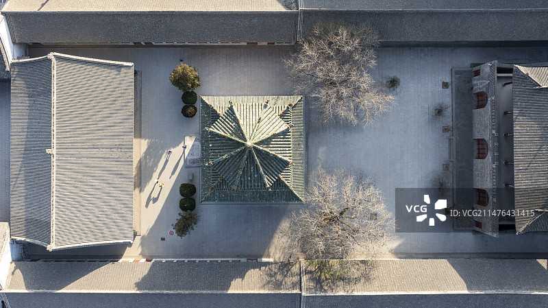 航拍山西省临汾市尧都区大云寺铁佛寺图片素材