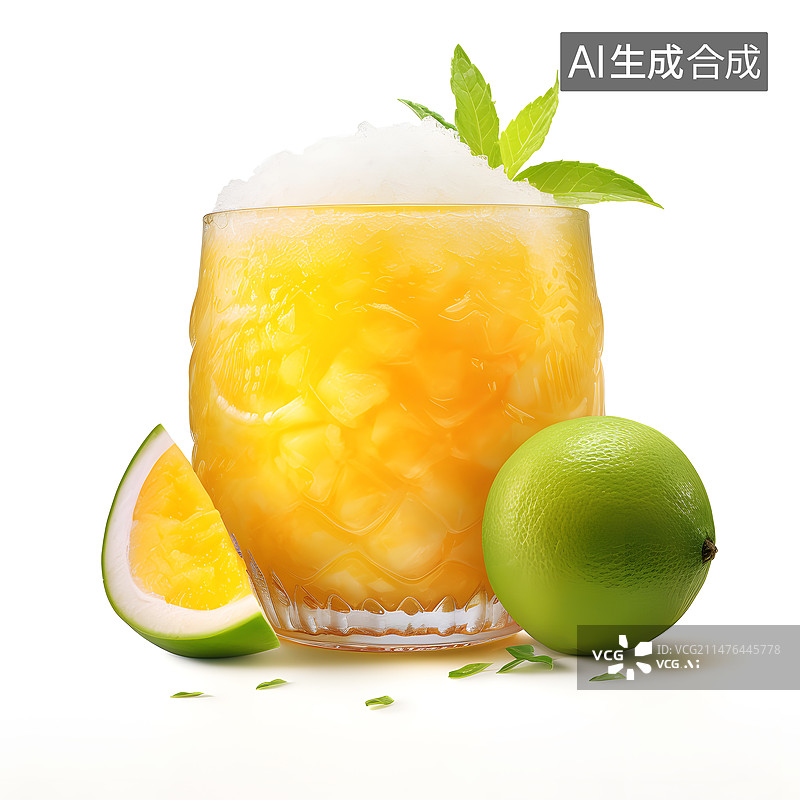 【AI数字艺术】AIGC:夏天冰镇果汁饮料美食 杨枝甘露西米露 元素 素材图片素材