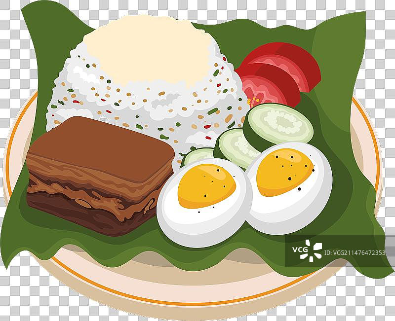 印度尼西亚食品：椰浆饭图片素材