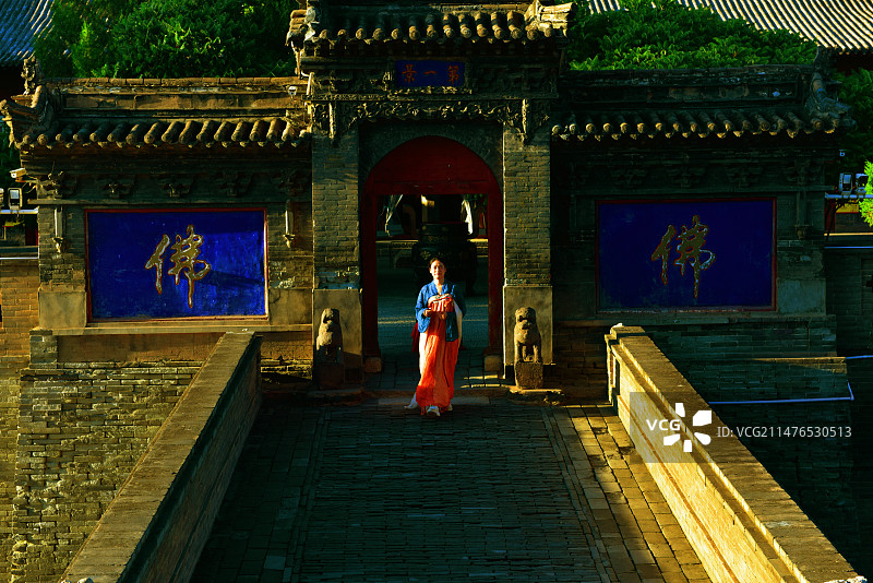 应县佛宫寺·虔诚图片素材