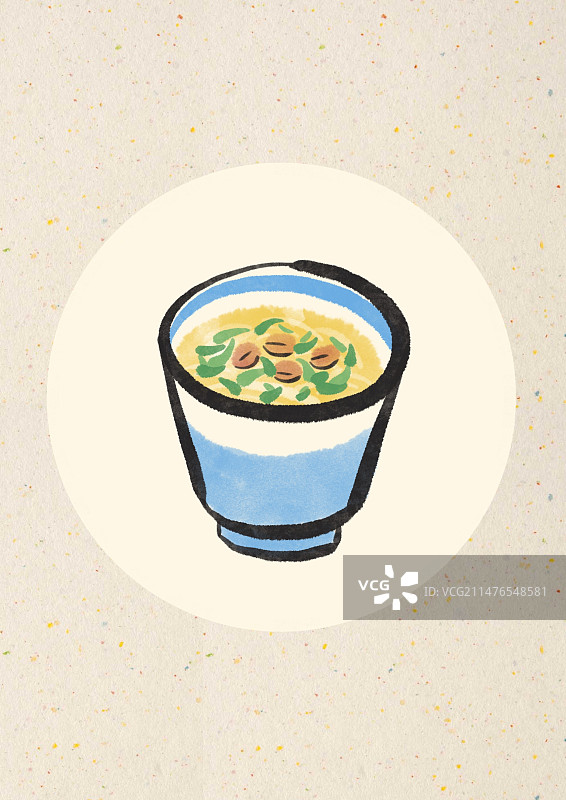 水墨风济南美食插画-甜沫图片素材