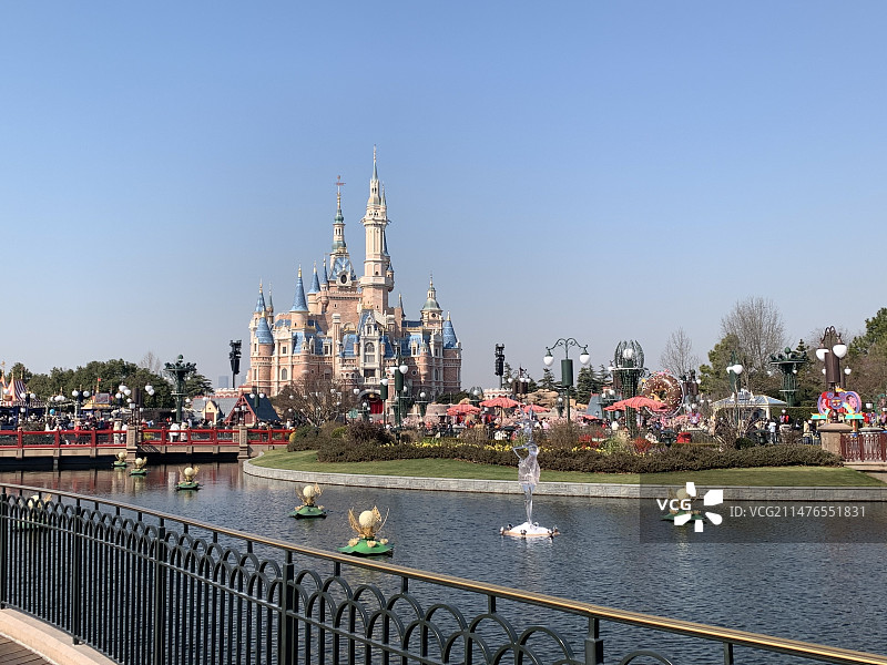 上海迪士尼乐园城堡图片素材