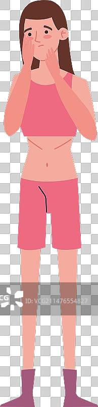 厌食症女性角色图片素材