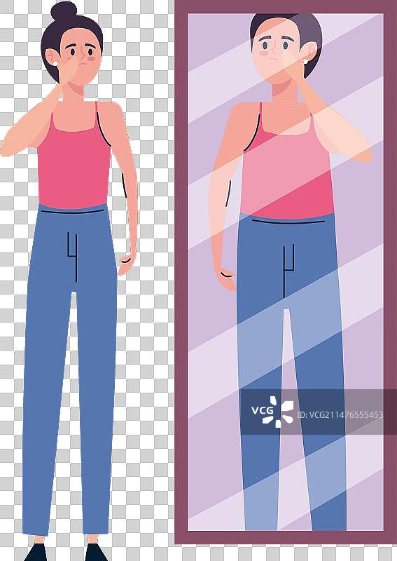 厌食症女孩图片素材