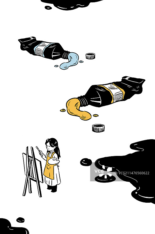 画家写生图片素材