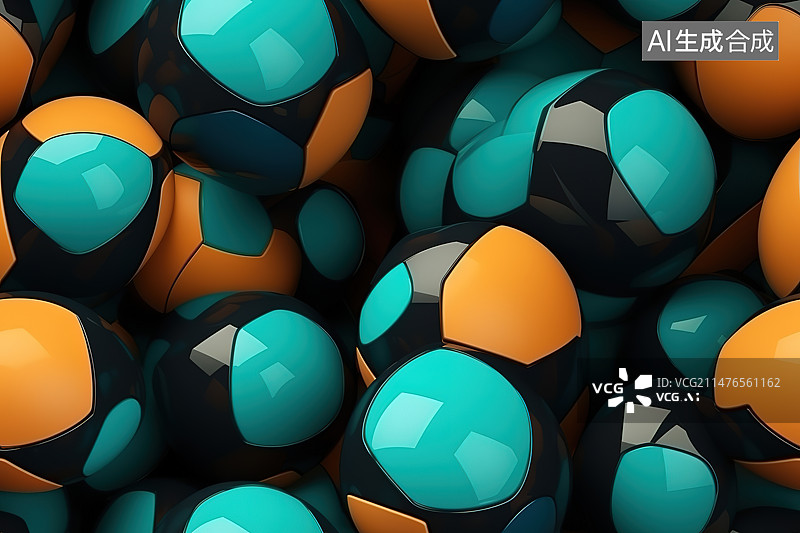 【AI数字艺术】彩色复活节彩蛋的全帧拍摄图片素材