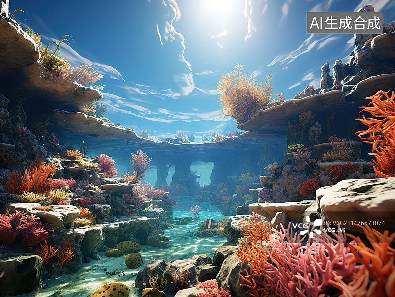【AI数字艺术】海底世界图片素材