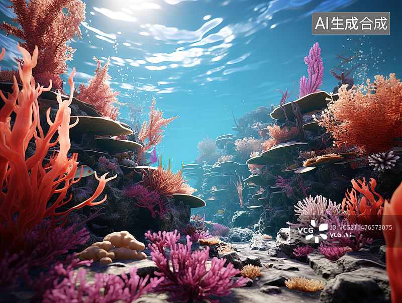 【AI数字艺术】海底世界图片素材