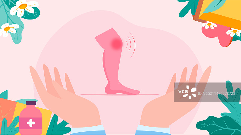 呵护腿部健康矢量插画图片素材