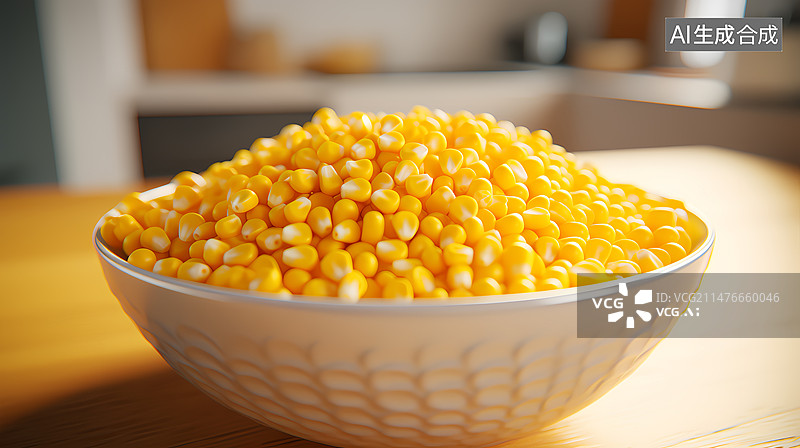 【AI数字艺术】桌子上一碗玉米粒图片素材