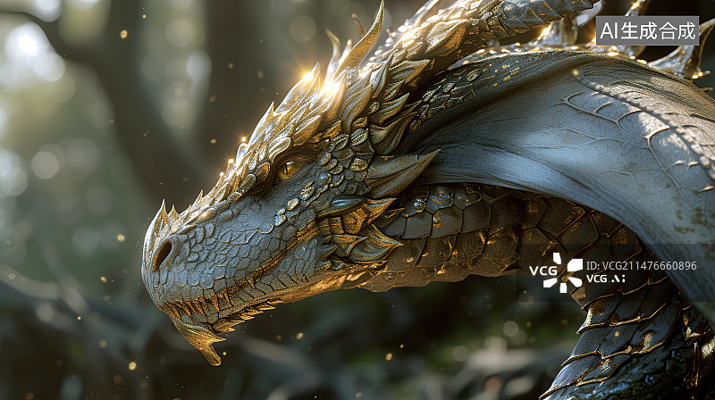 【AI数字艺术】湖中鳄鱼的特写镜头图片素材