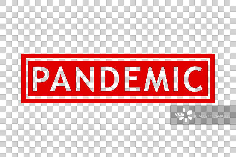 疫情红色简约矩形橡胶印章图片素材