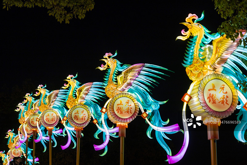 南京白鹭洲灯会图片素材