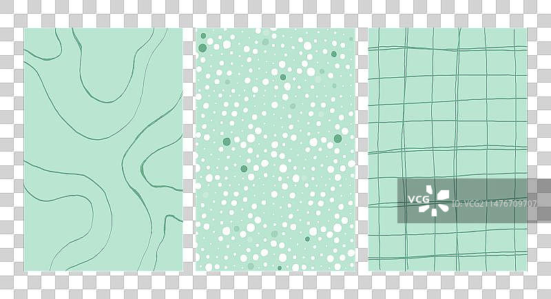 手绘绿色不规则几何设计图片素材