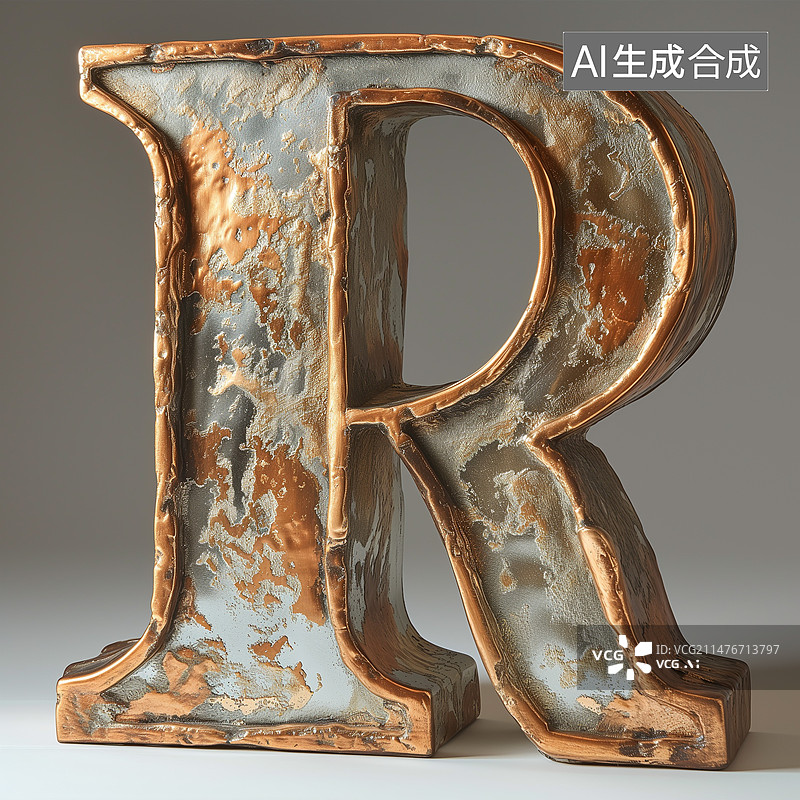 【AI数字艺术】3D立体多种材质如云朵海浪花瓣等制作的多彩26个英文字母，科技感创意感图片素材