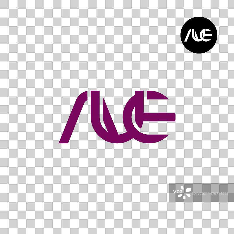 字母AUE组合标志设计图片素材