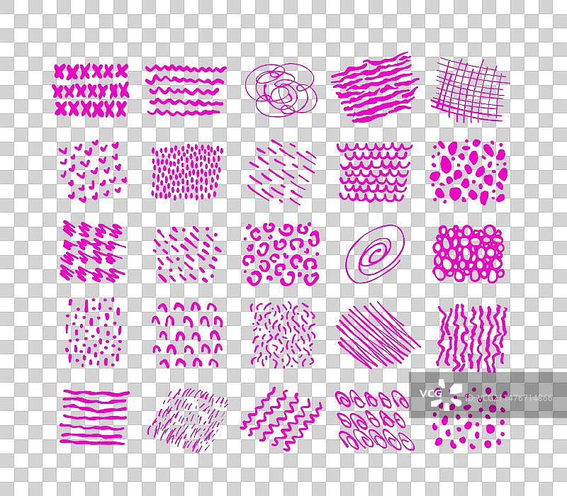 手绘水墨粉色纹理涂鸦集合图片素材