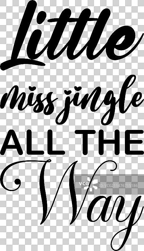 一路叮当响黑色字母引言图片素材