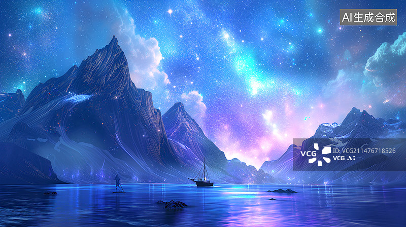 【AI数字艺术】星辰大海图片素材