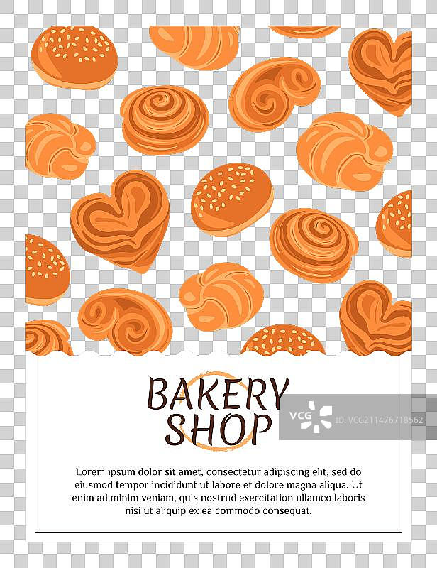 烘焙店甜点海报：芝麻面包图片素材