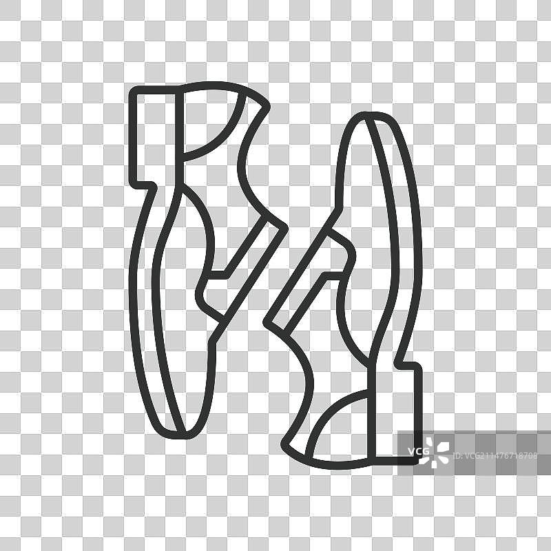 男鞋图标线条设计男靴图片素材