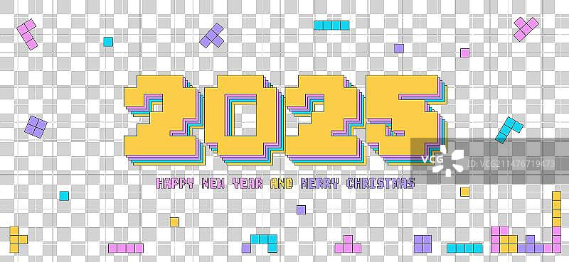 圣诞快乐，新年快乐2025图片素材